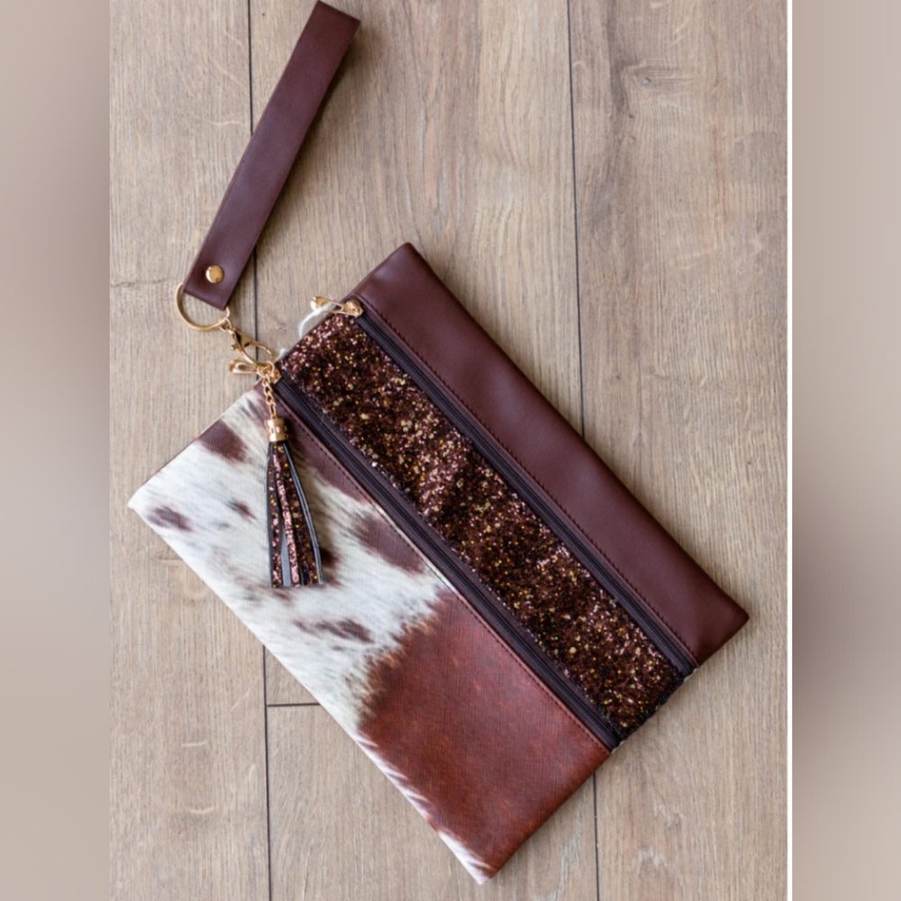 Cowhide clutch